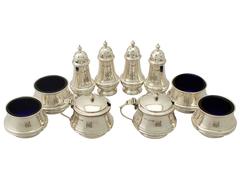 Sterling Silver Condiment Set, Antique George V