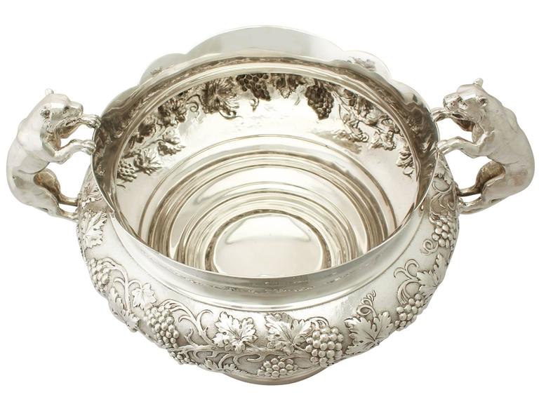 Antique V Sterling Silver Presentation Bowl For Sale at 1stdibs