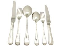 Antique George V Sterling Silver Canteen of Cutlery for 12 Persons
