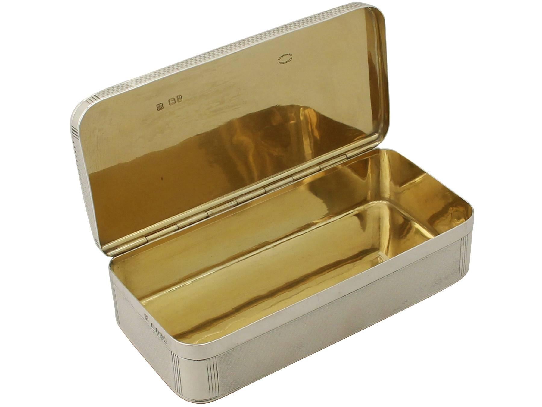 Antique Victorian Sterling Silver Sandwich Box 1