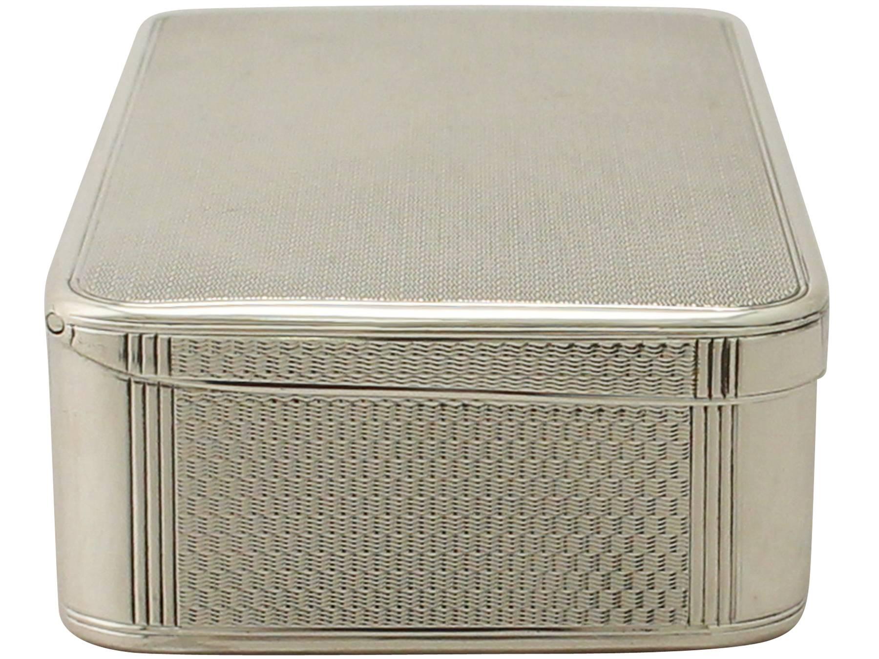 Late 19th Century Antique Victorian Sterling Silver Sandwich Box