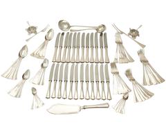 Antique Austro-Hungarian Silver Canteen of Cutlery for Twelve Persons - Art Deco