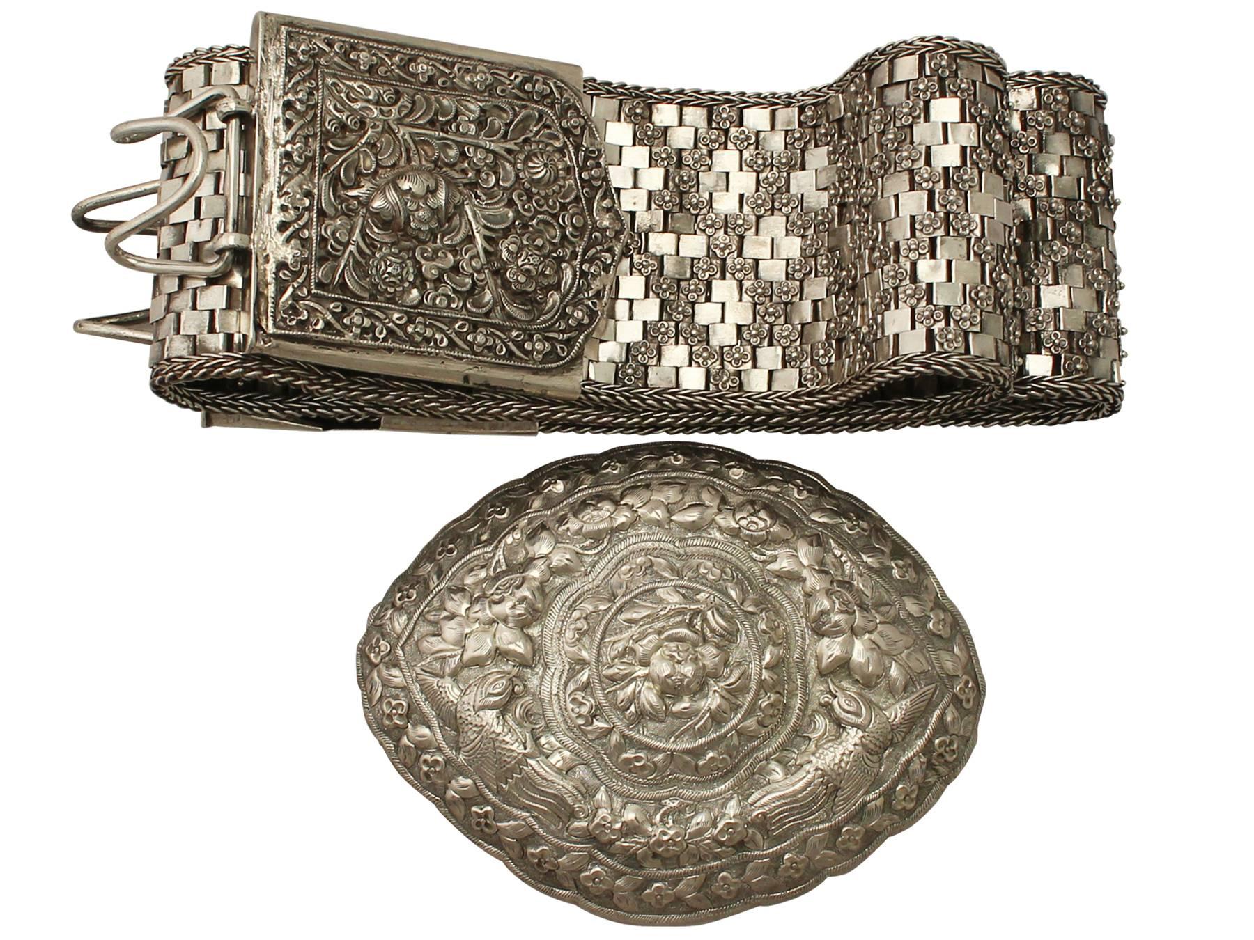 antique silver belt