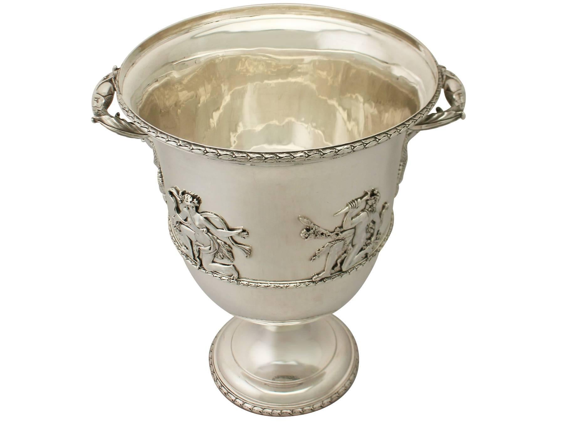 antique sterling silver champagne bucket