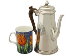 Antique George II Sterling Silver Chocolate Pot