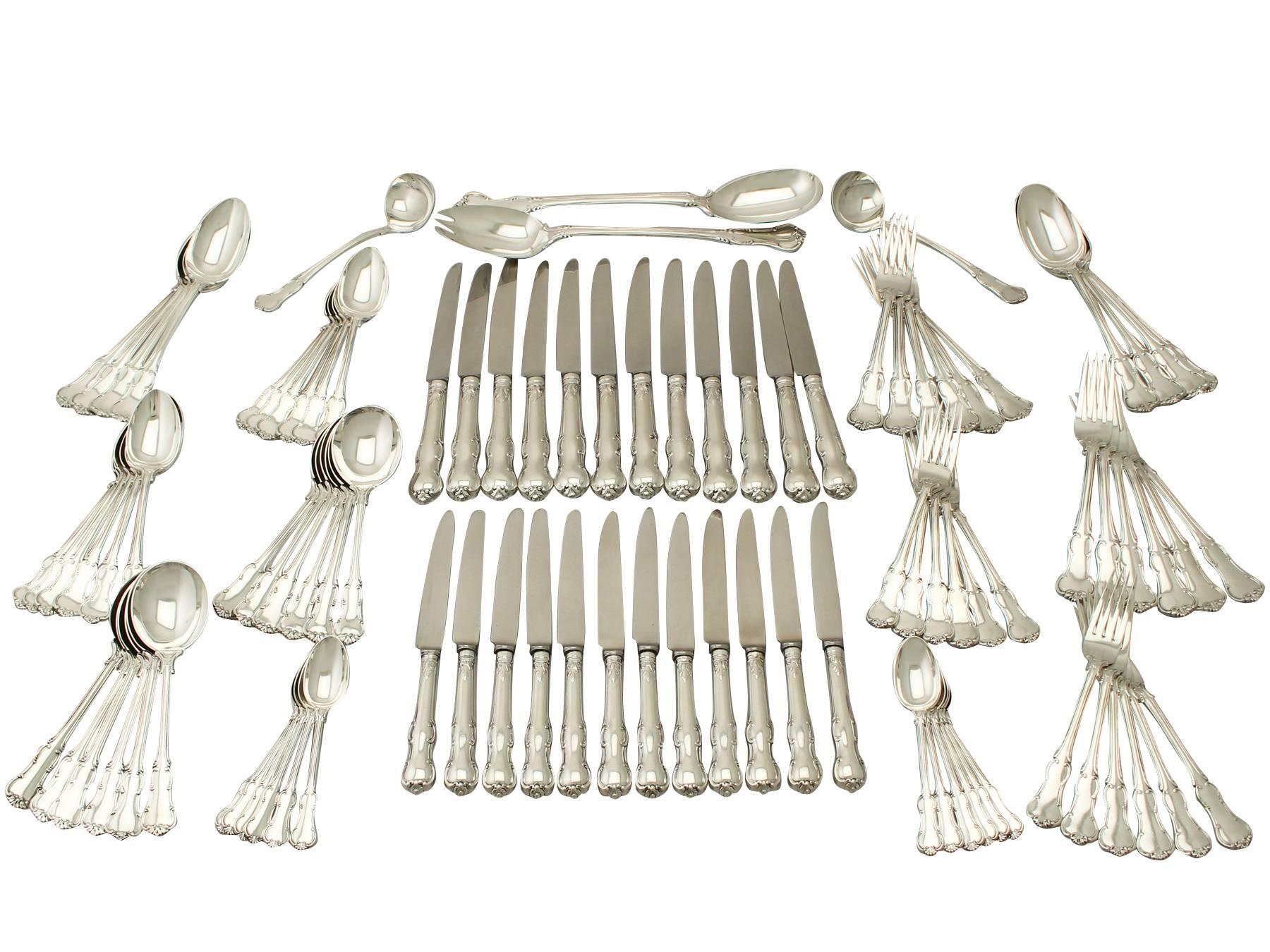 Sterling Silver Canteen of Cutlery for Twelve Persons 5