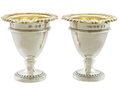 Antique Pair of Sterling Silver Egg Cups by Paul Storr