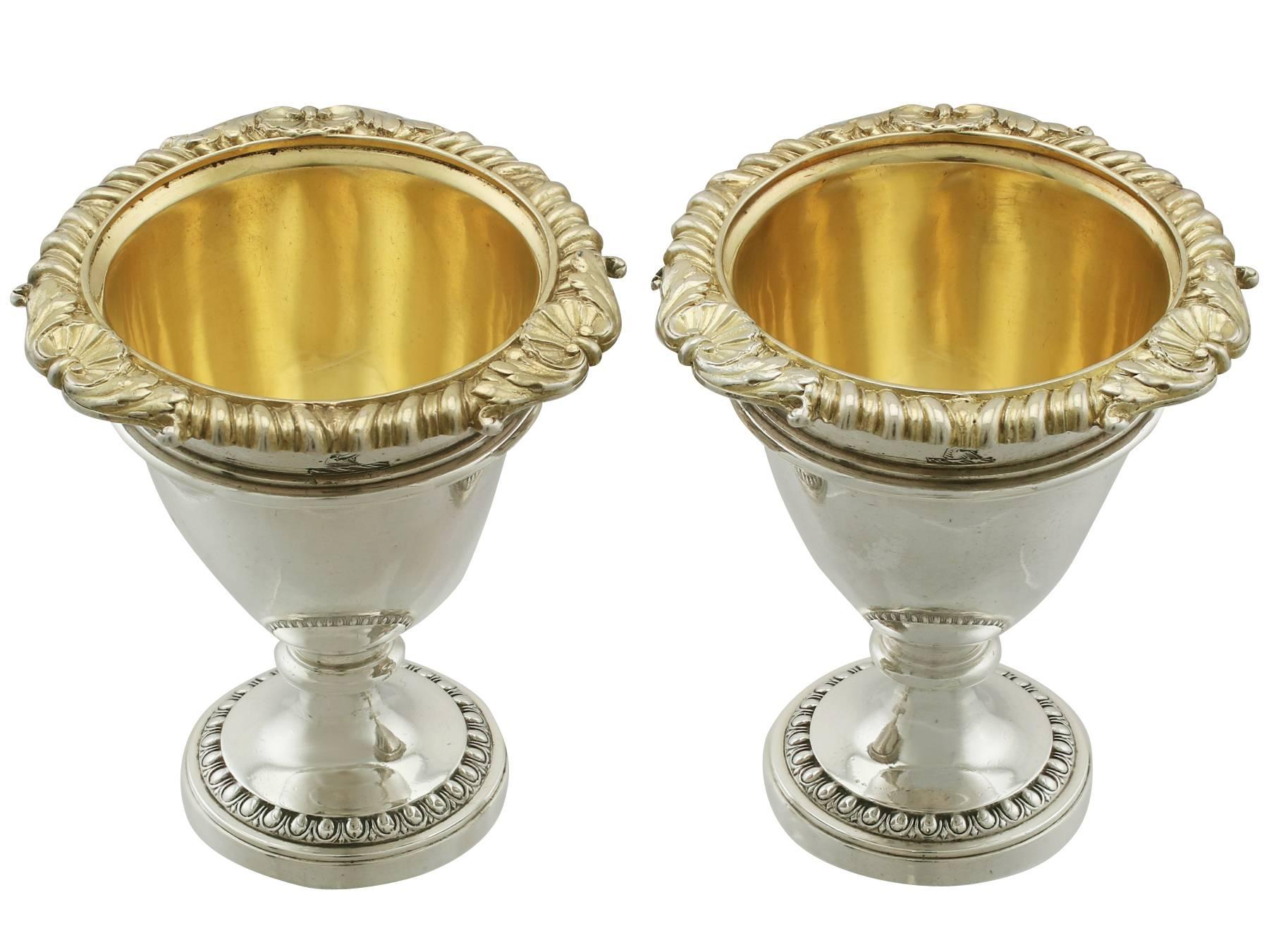 antique sterling silver egg cups