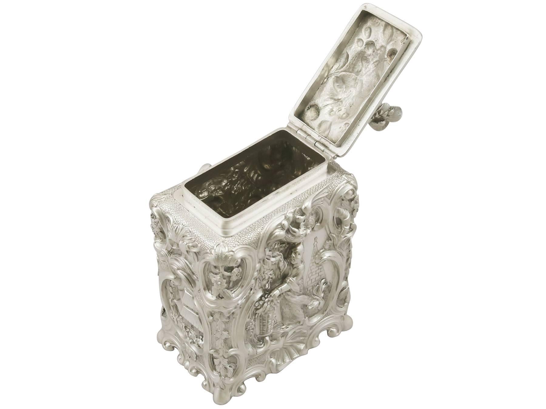 18th Century and Earlier Antique George III Sterling Silver Tea Caddy