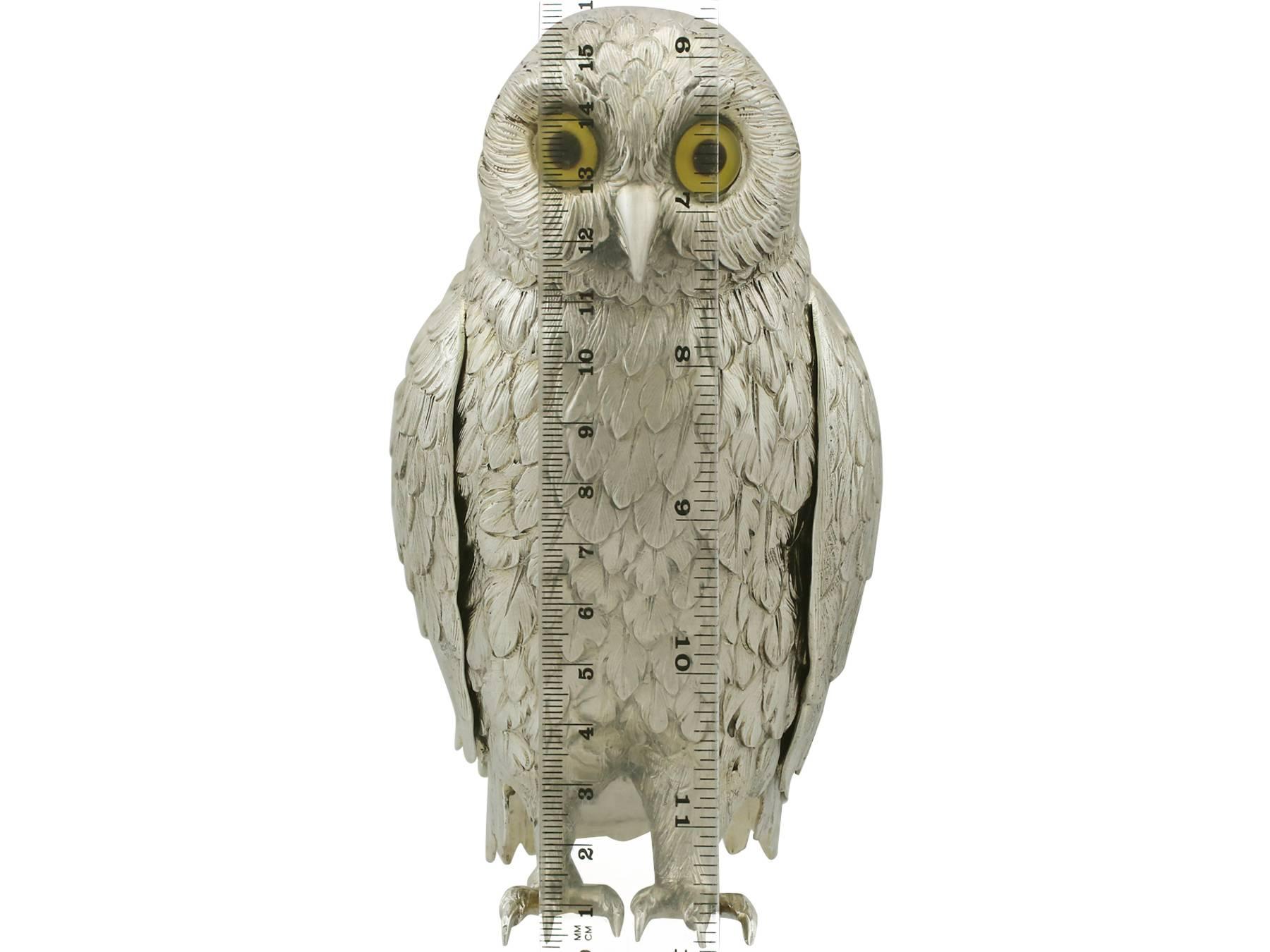 Sterling Silver 'Owl' Ornament by Israel Freeman & Son 2