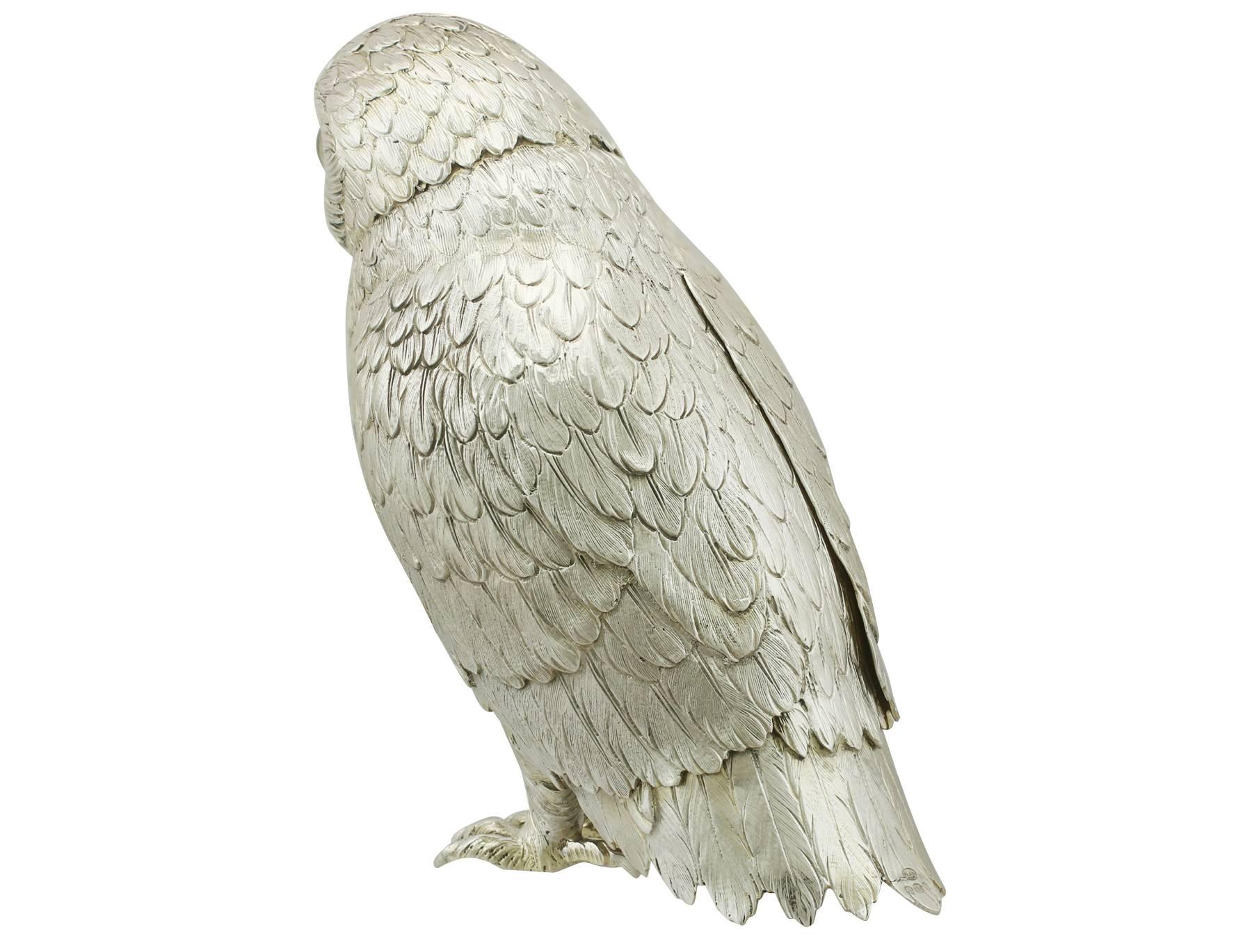 silver owl ornament