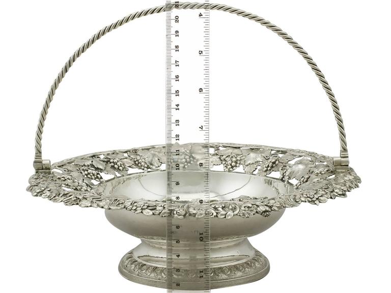 Antique IV Sterling Silver Fruit Basket at 1stDibs
