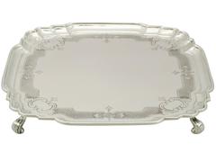 1920s George v Sterling Silver Salver by Manoah Rhodes & Sons Ltd