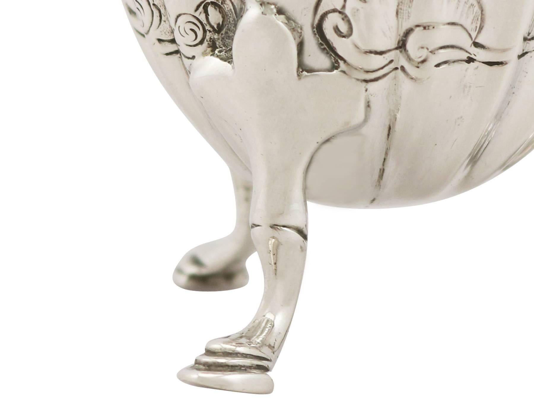 1730s Georgian Rococo Style Sterling Silver Cream Jug by Paul de Lamerie 1