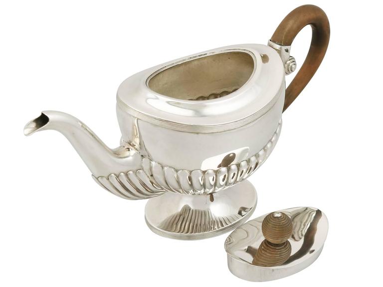 1820s Antique Dutch Silver Teapot For Sale at 1stdibs