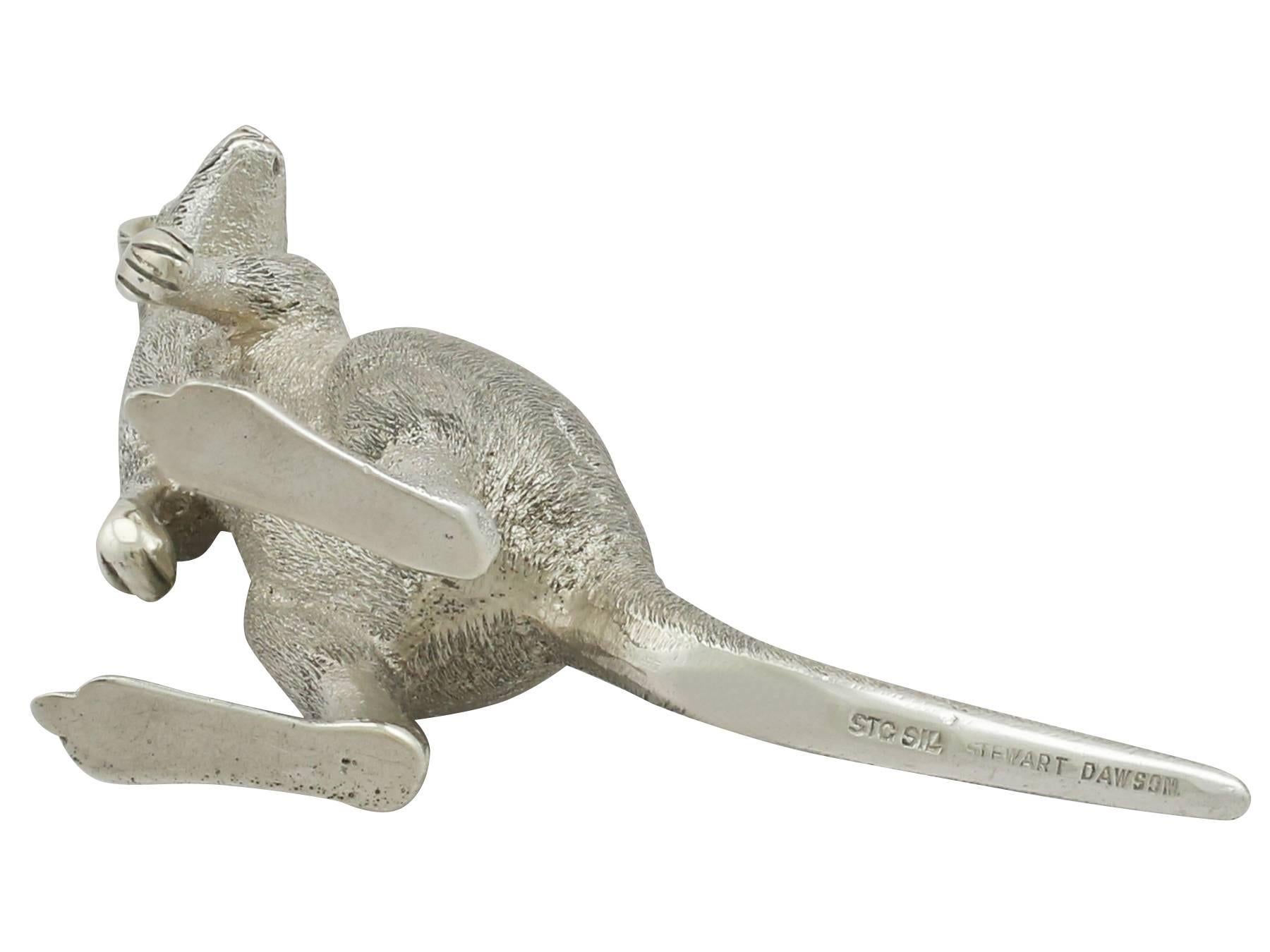 1900s Sterling Silver Model of a Kangaroo 3