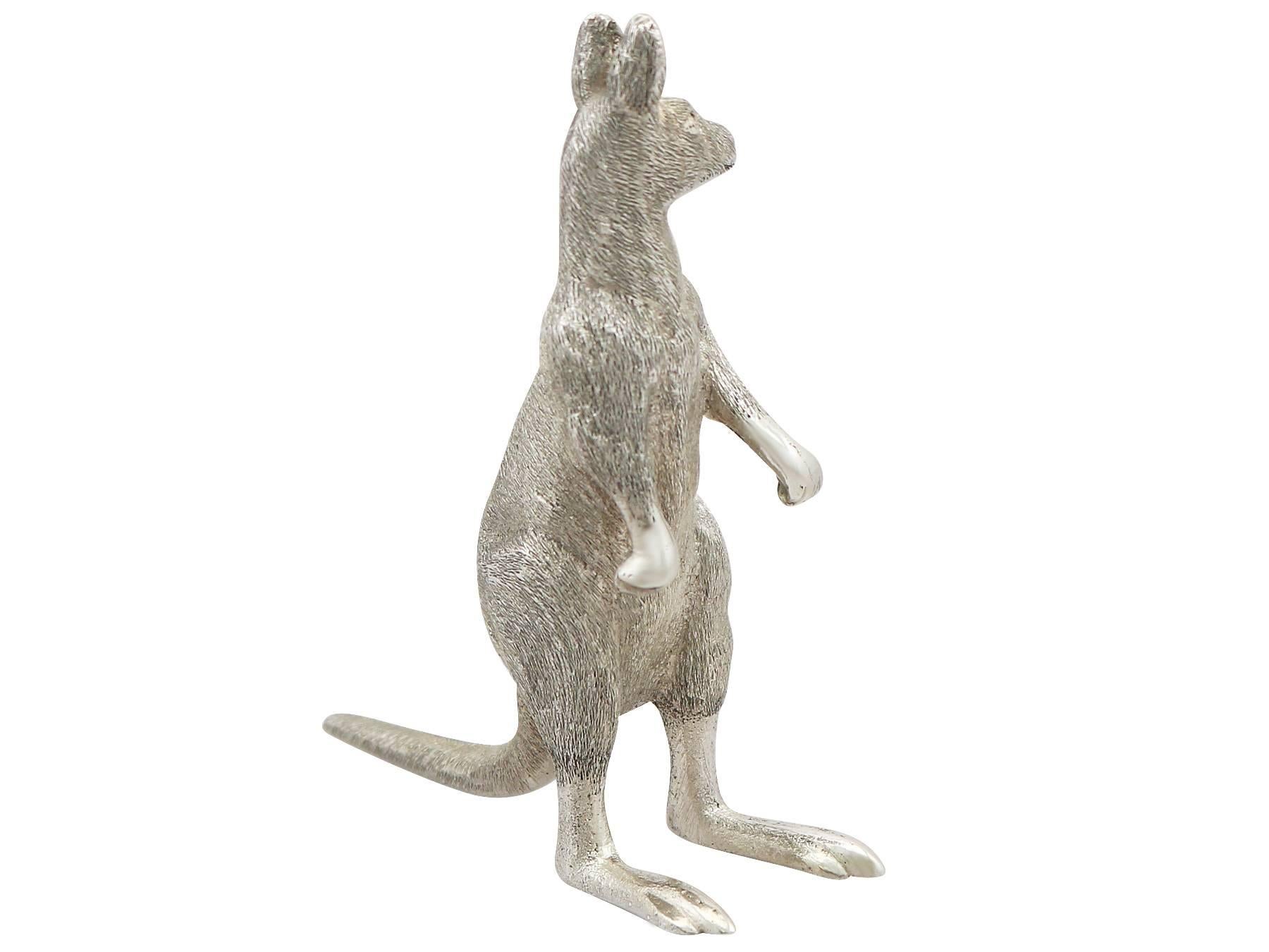 Australian 1900s Sterling Silver Model of a Kangaroo