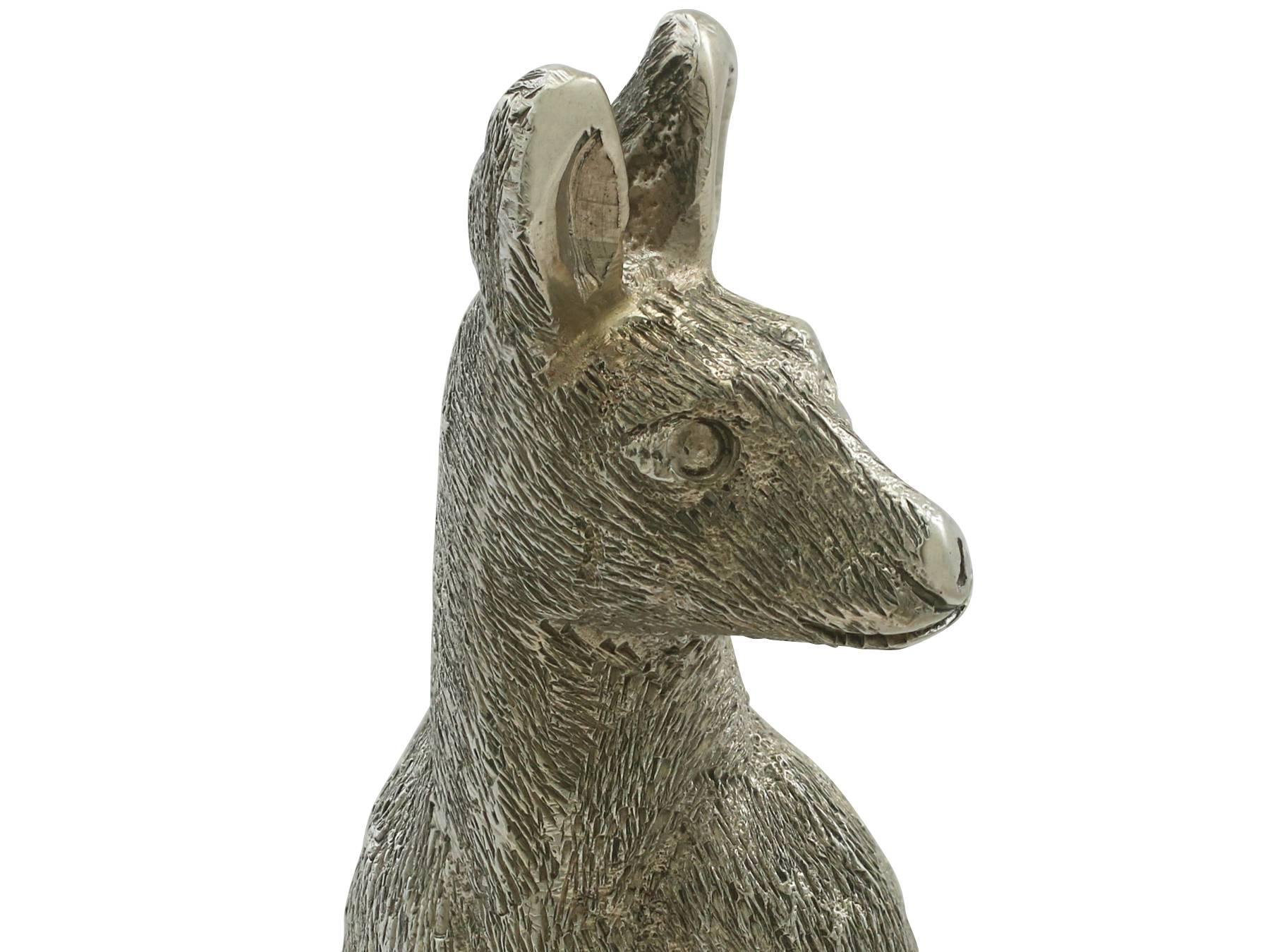 1900s Sterling Silver Model of a Kangaroo 1
