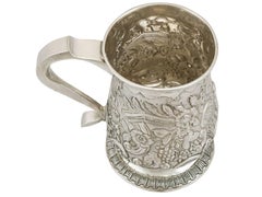1950s Georgian Sterling Silver Mug by John Langlands I