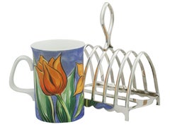 1940s Sterling Silver Toast Rack by Walker & Hall
