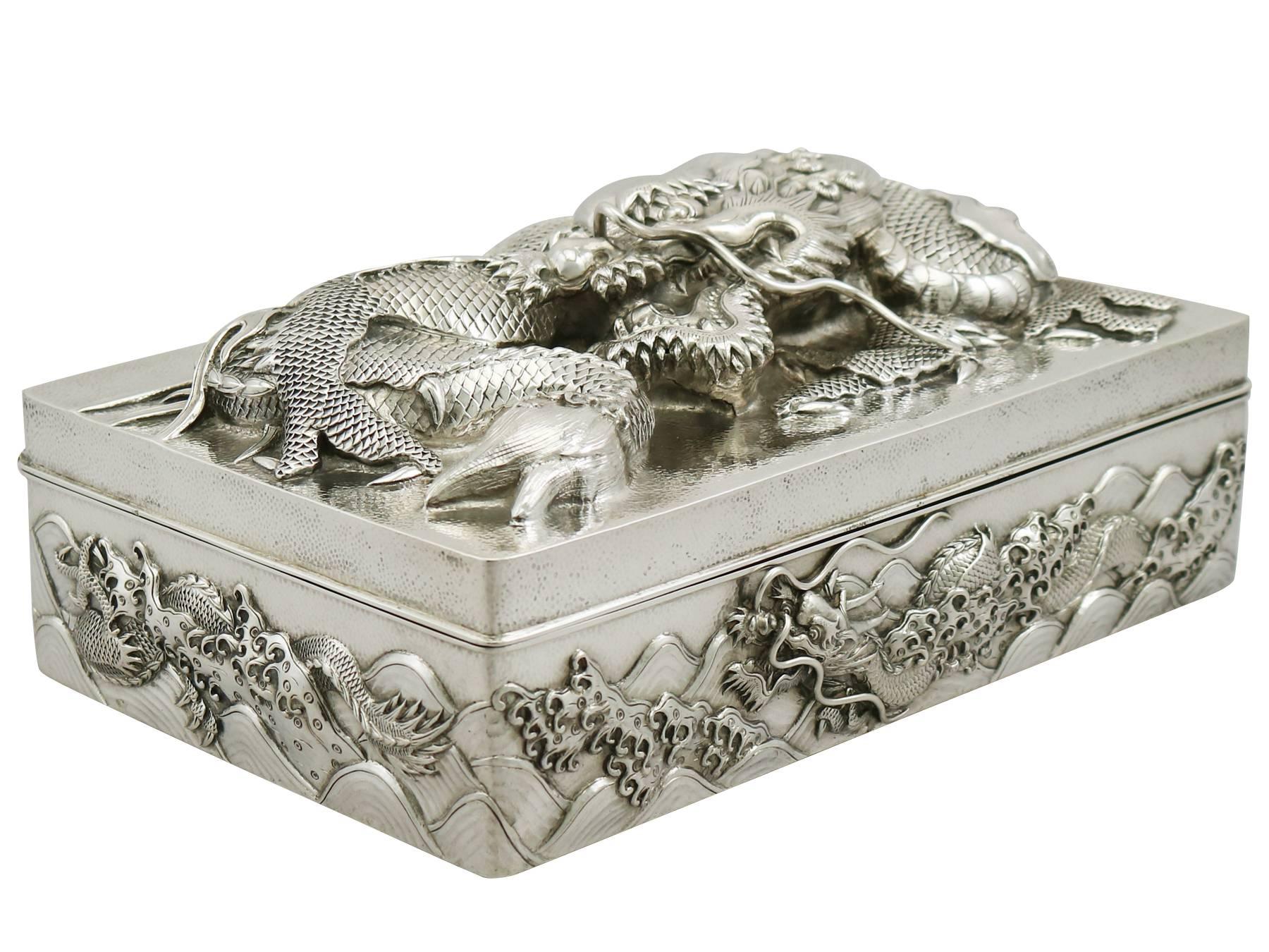 antique chinese silver box
