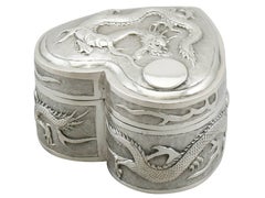 1860s Antique Chinese Export Silver Box