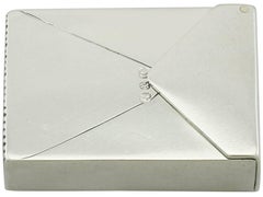 1890s Victorian Sterling Silver and Enamel Vesta Case