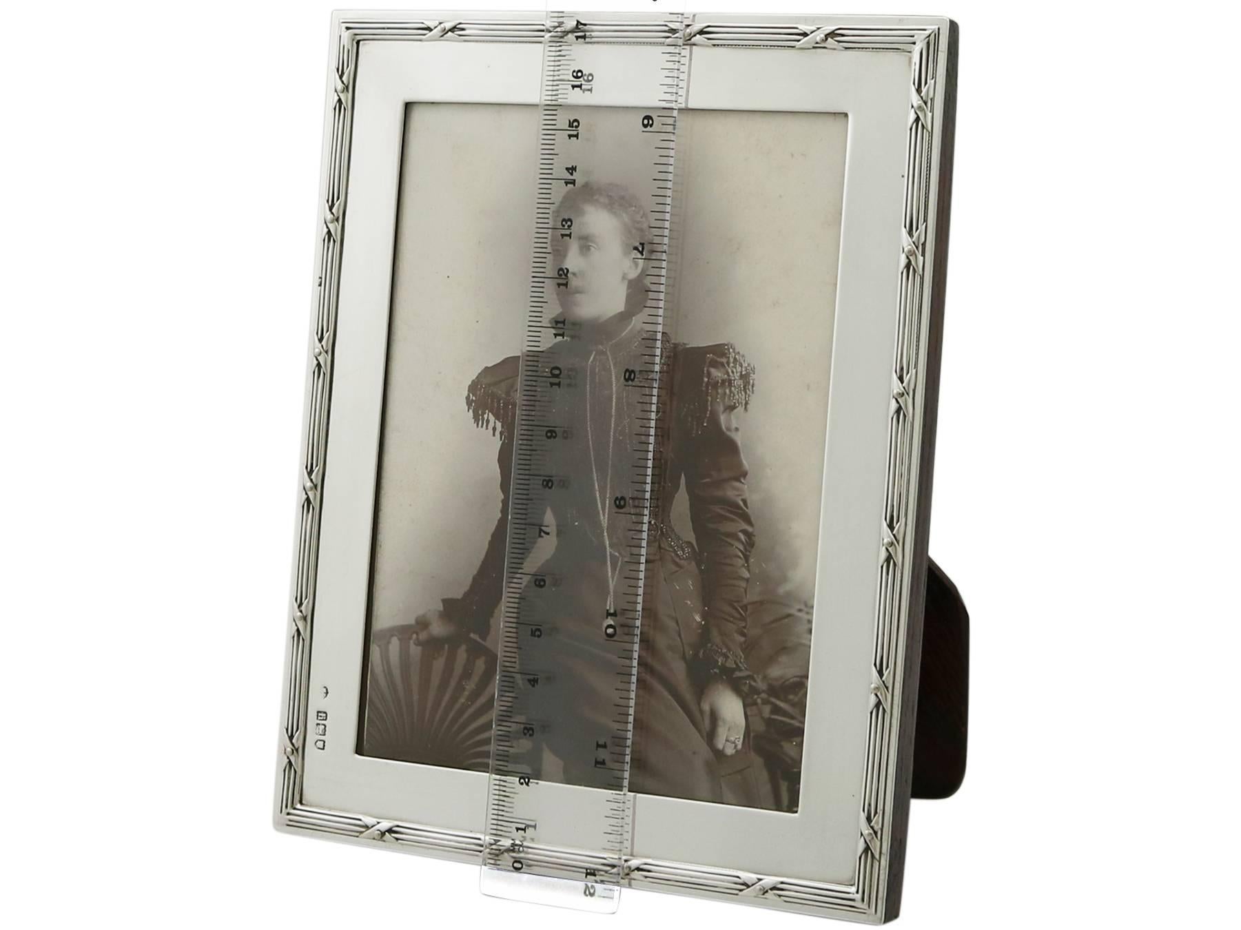 1903 Antique Edwardian Sterling Silver Photograph Frame 4