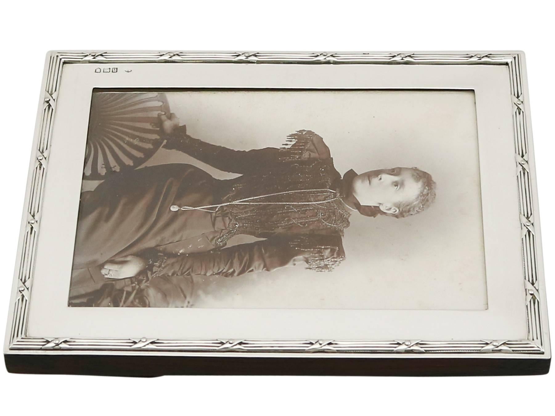 1903 Antique Edwardian Sterling Silver Photograph Frame 2