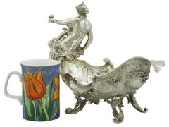 1892 Antique Victorian Sterling Silver Presentation Fruit Dish