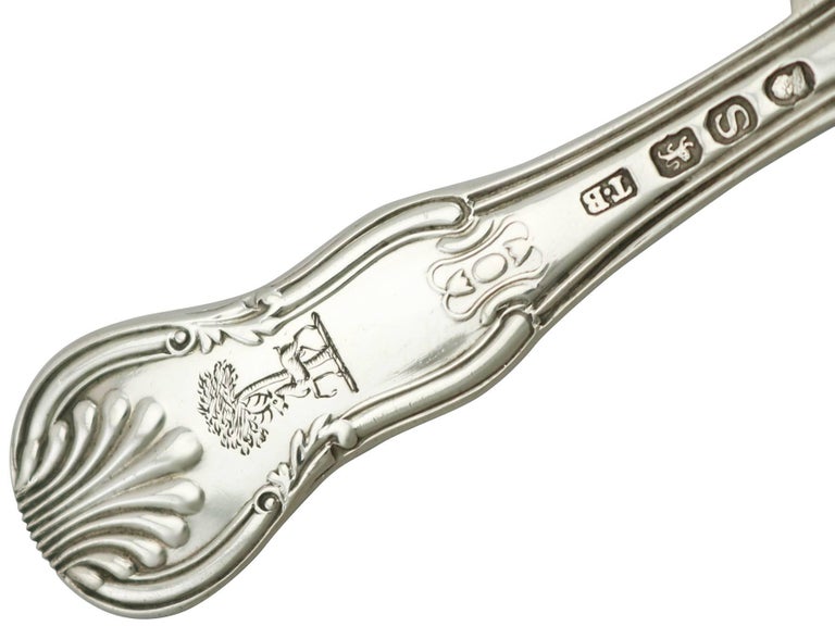 Early 19th Century 1810s Antique George III Sterling Silver Caddy Spoon For Sale