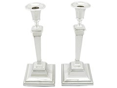 1780s Antique George III Sterling Silver Candlesticks