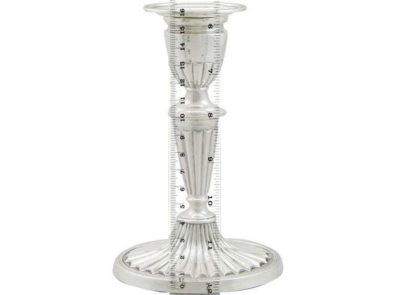 1900s Edwardian Sterling Silver Piano Candlesticks at 1stDibs