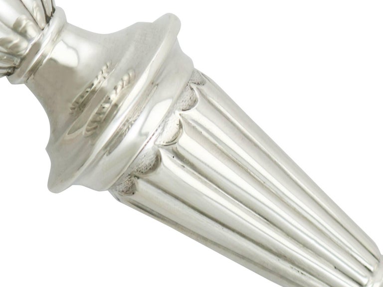 1900s Edwardian Sterling Silver Piano Candlesticks at 1stDibs