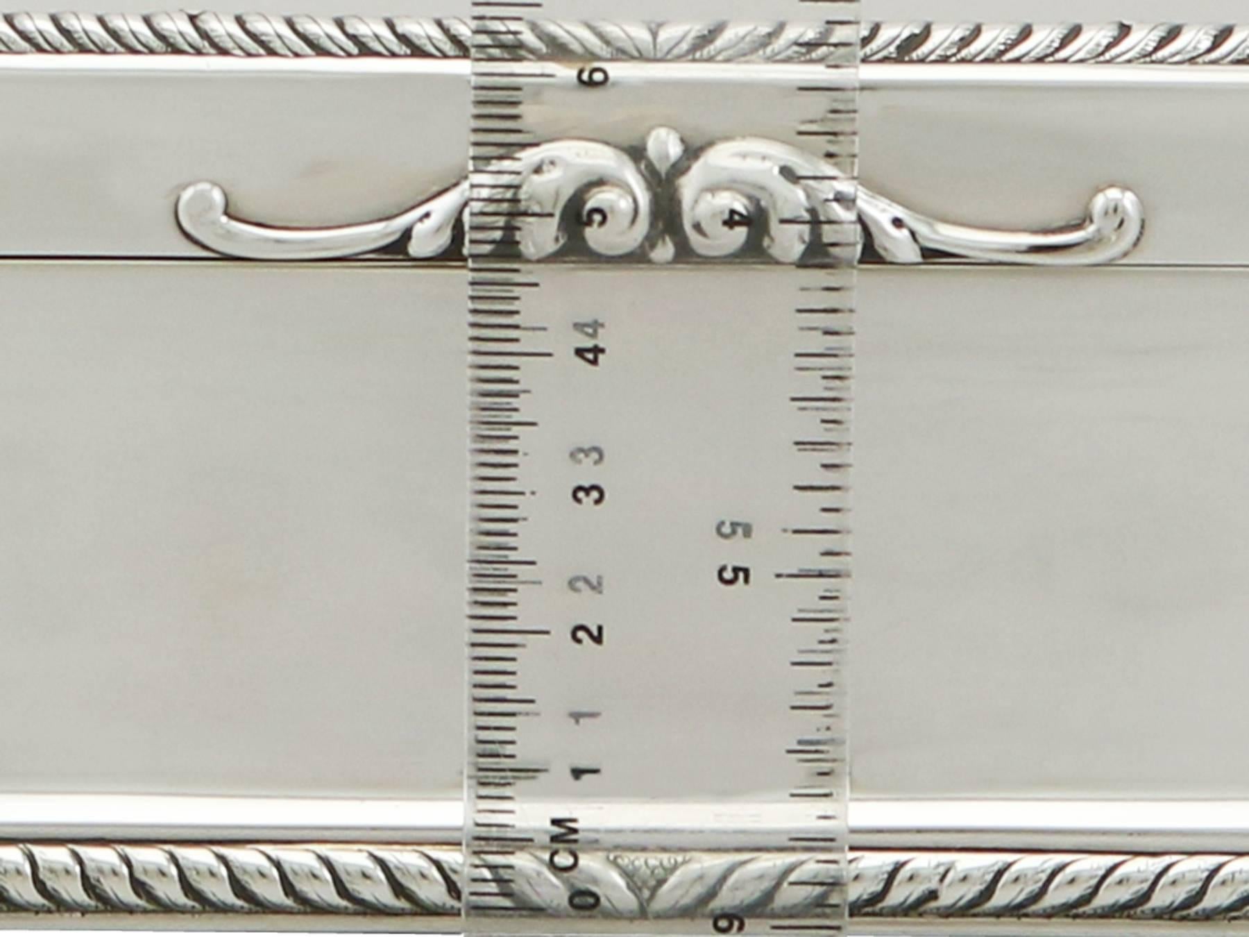 1919 Antique Regency Style Sterling Silver Jewelry Box 2
