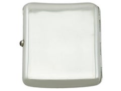 Antique 1900s Edwardian Sterling Silver and Enamel Cigarette Case