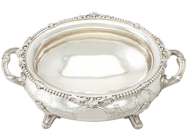 Victorian Sterling Silver Soup Tureen, 1871 For Sale at 1stdibs
