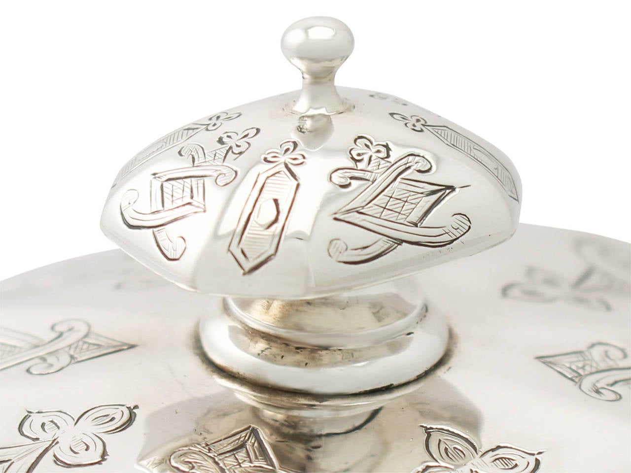 Mid-19th Century Antique Early Victorian Sterling Silver Locking Tea Caddy