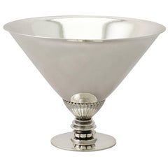 Arts and Crafts Style Danish Sterling Silver Bowl by Georg Jensen