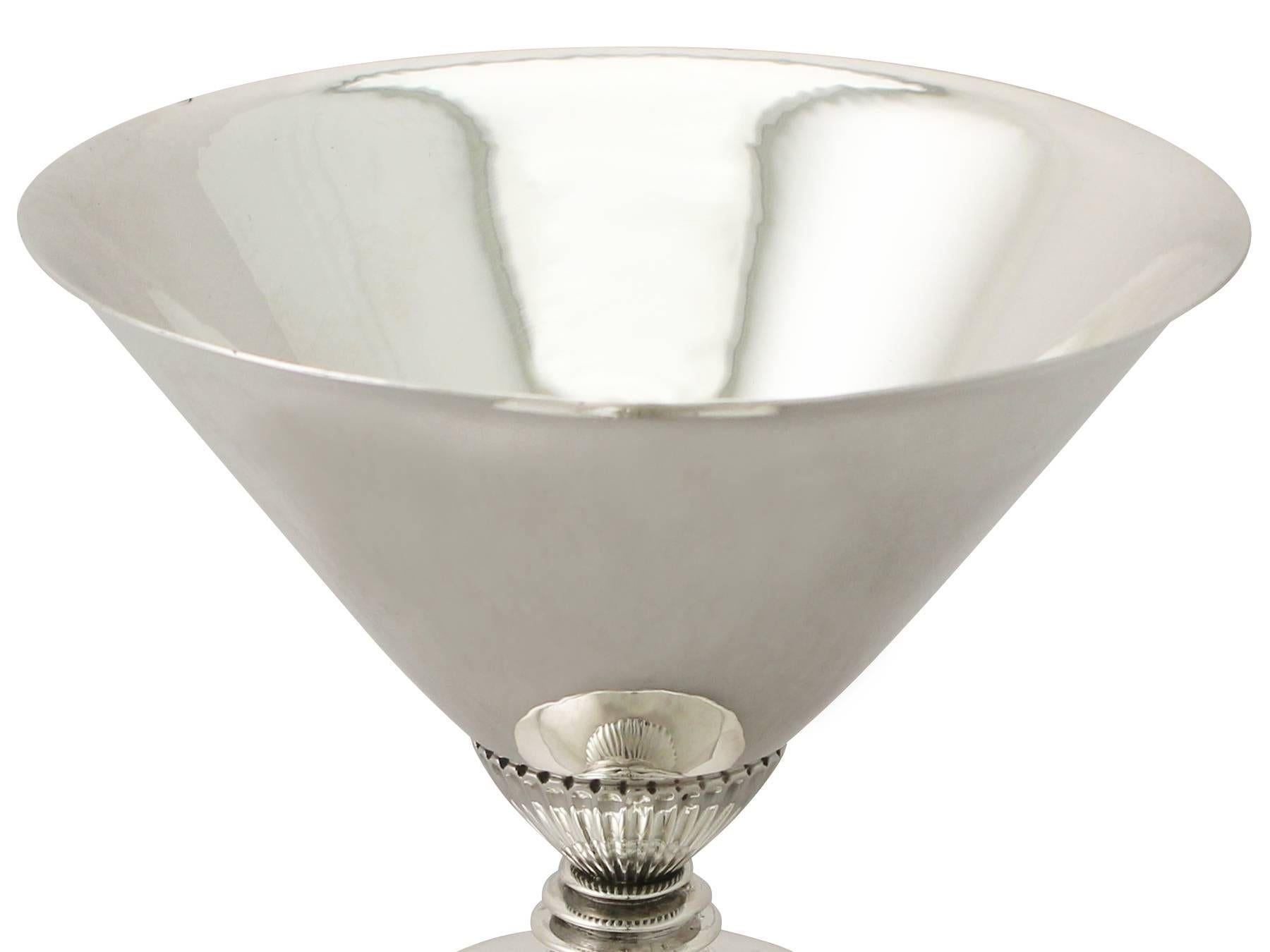 Mid-20th Century Arts and Crafts Style Danish Sterling Silver Bowl by Georg Jensen