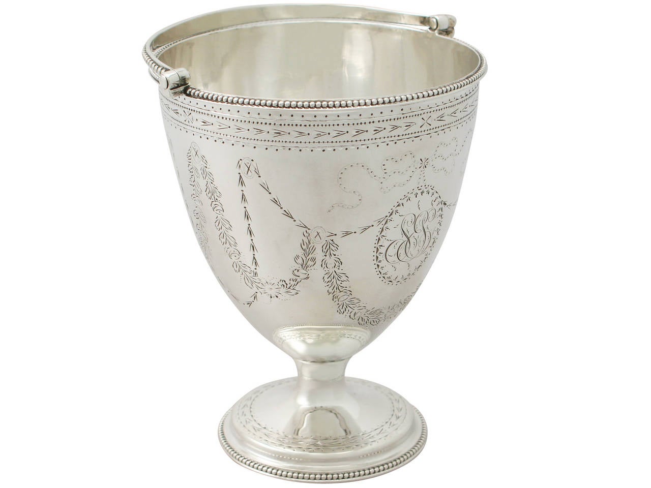 Estonian Antique George III Pair of Sterling Silver Sugar Baskets