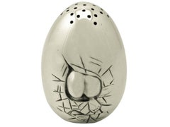Victorian 1879 Sterling Silver Novelty Pepper Shaker