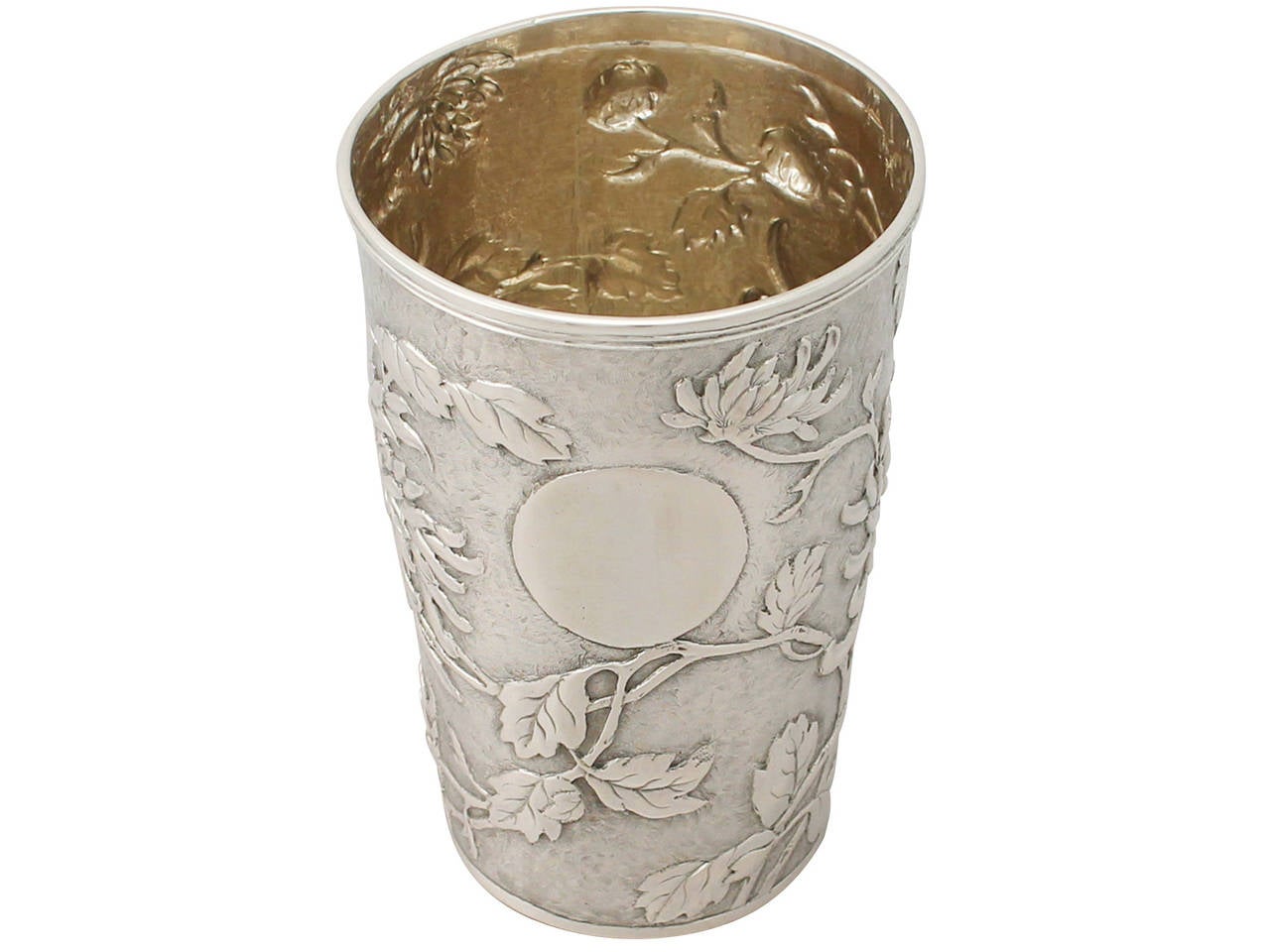 Antique Chinese Export Silver Beaker In Excellent Condition In Jesmond, Newcastle Upon Tyne
