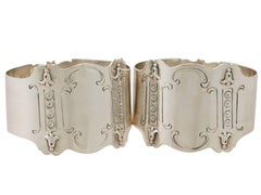 Antique Art Nouveau Style Boxed English Sterling Silver Napkin Rings