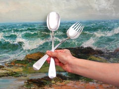 Antique Old English Pattern Sterling Silver Salad Servers
