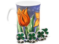Antique Sterling Silver Four-Leaf Clover Menu / Cardholders