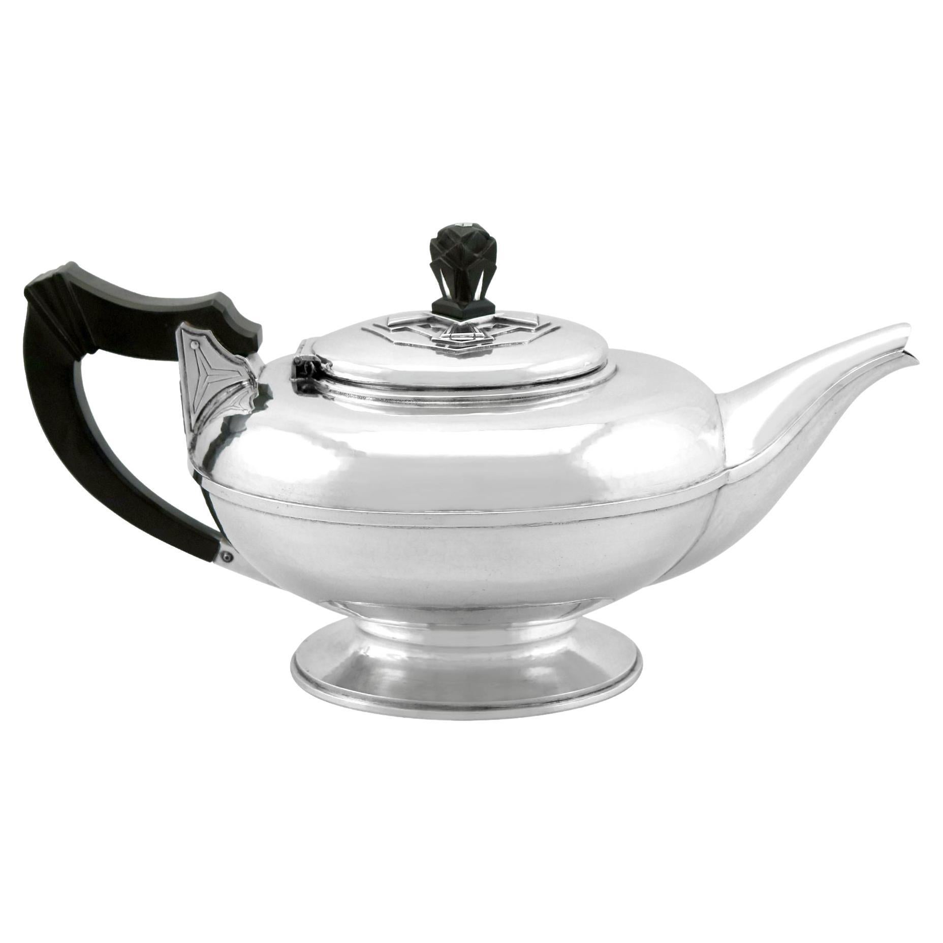 Antique Edwardian Queen Anne Style Sterling Silver Teapot at 1stDibs