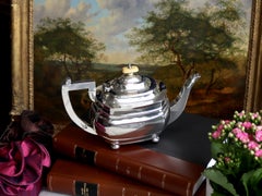 Théière en argent sterling anglaise George V de 1917 par S. Blanckensee & Sons Ltd