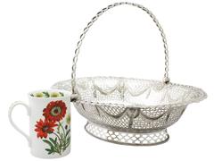 Antique Sterling Silver Cake Basket