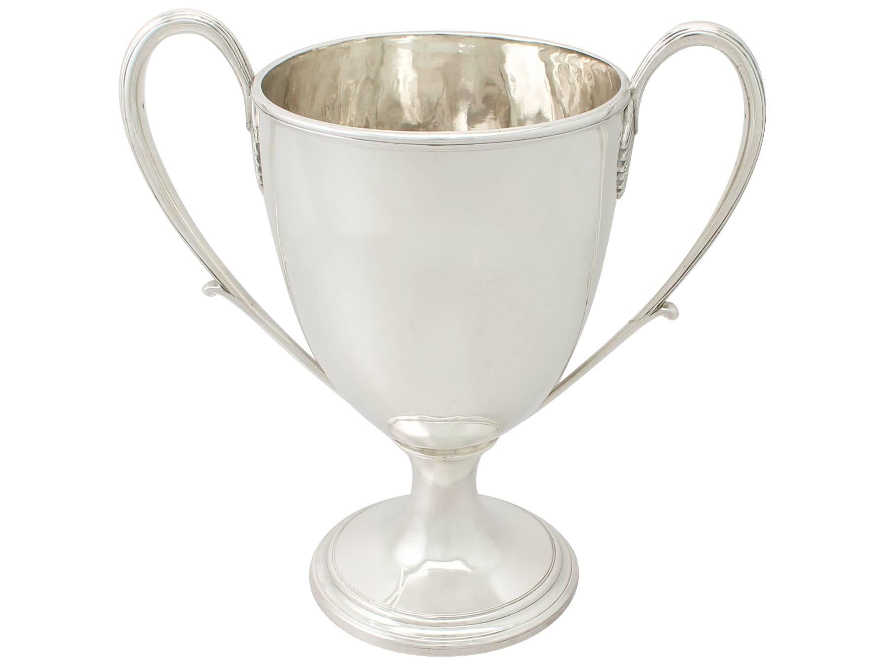 English Newcastle Sterling Silver Presentation Cup by John Langlands II - Antique